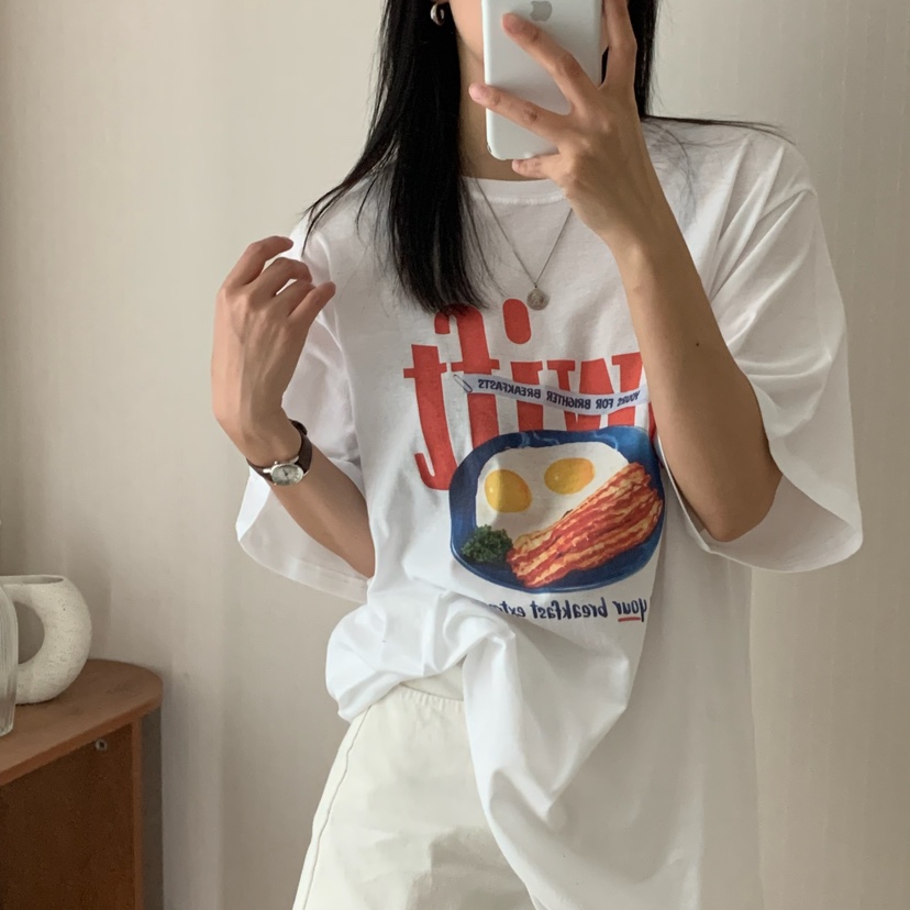FROMJINI韓國直郵㊣女裝新品真品職業人氣推薦時尚休閑熱賣T恤FROMJINIT恤圖色1