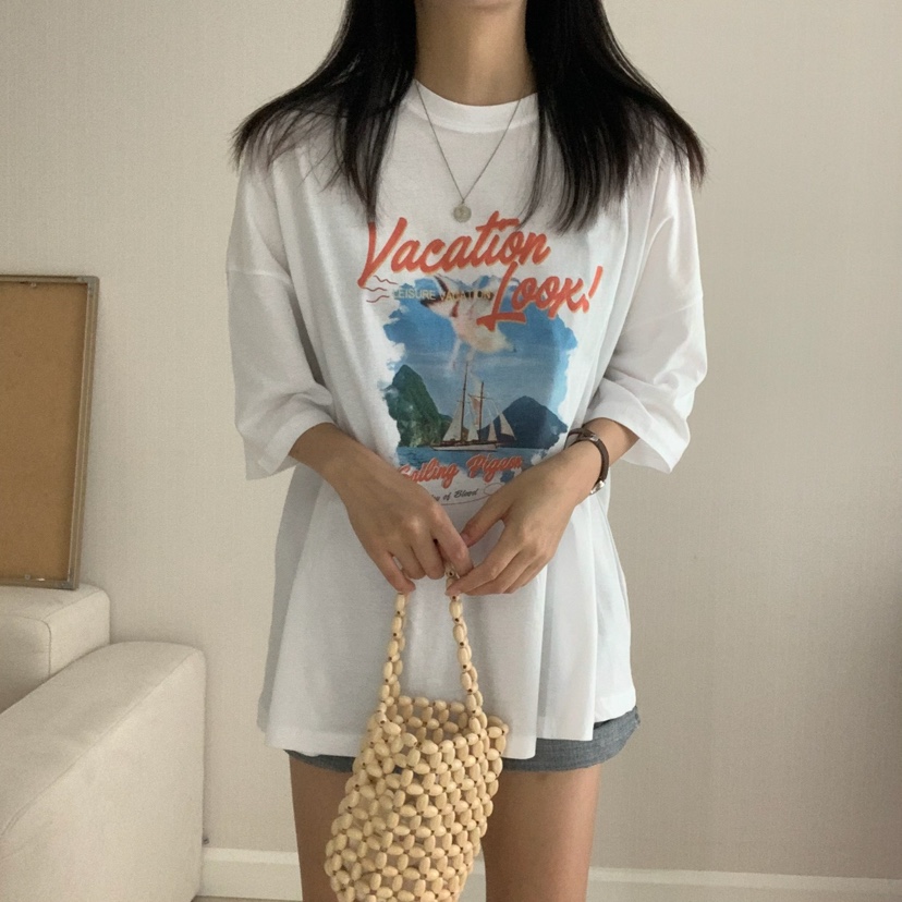 FROMJINI東大門㊣實拍女士新款人氣時尚休閑推薦真品職業T恤FROMJINIT恤圖色2