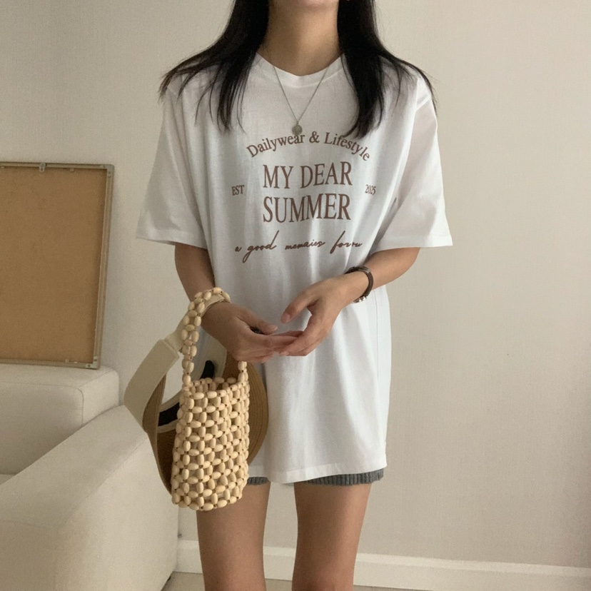 HELLO JINI韓國直郵㊣女士新品休閑時尚25春夏職業人氣T恤HELLO JINIT恤