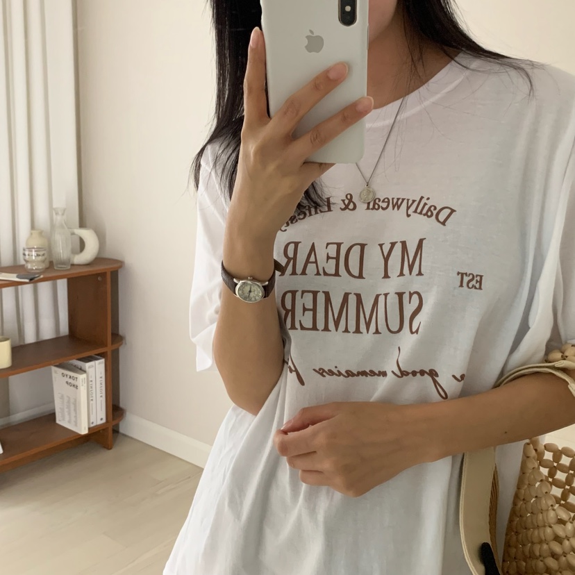 HELLO JINI韓國直郵㊣女士新品休閑時尚25春夏職業人氣T恤HELLO JINIT恤