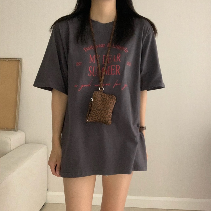 HELLO JINI韓國直郵㊣女士新品休閑時尚25春夏職業人氣T恤HELLO JINIT恤