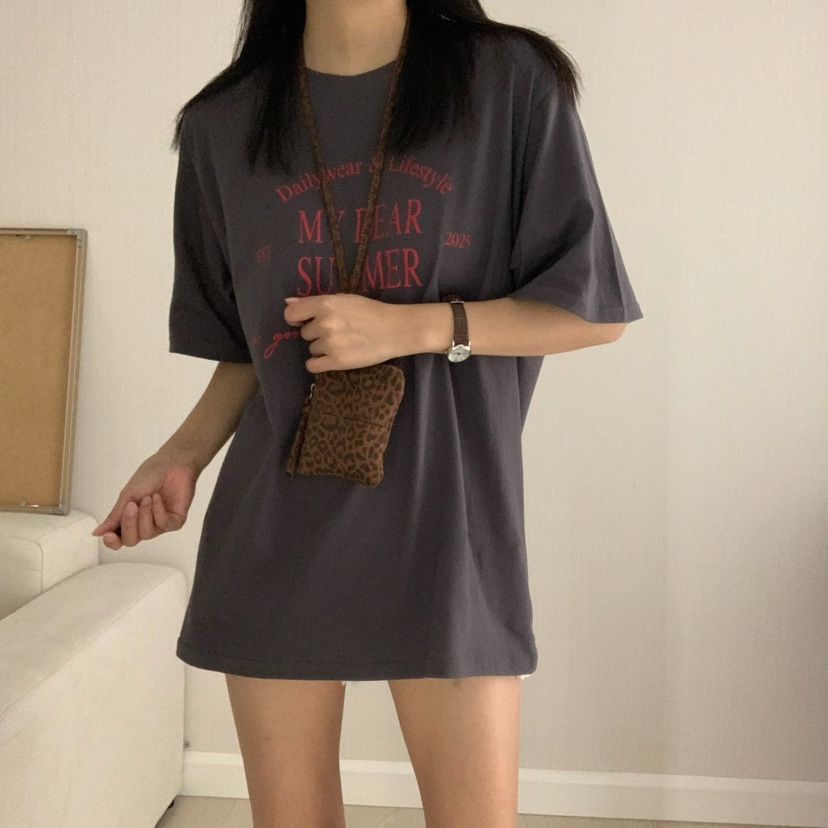 HELLO JINI韓國直郵㊣女士新品休閑時尚25春夏職業人氣T恤HELLO JINIT恤