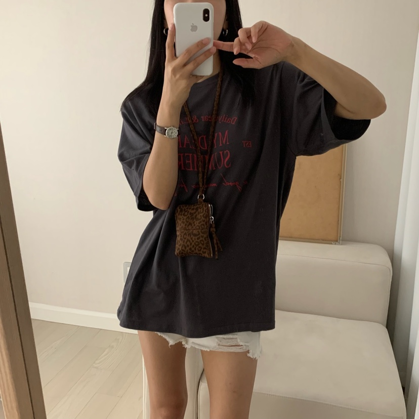HELLO JINI韓國直郵㊣女士新品休閑時尚25春夏職業人氣T恤HELLO JINIT恤