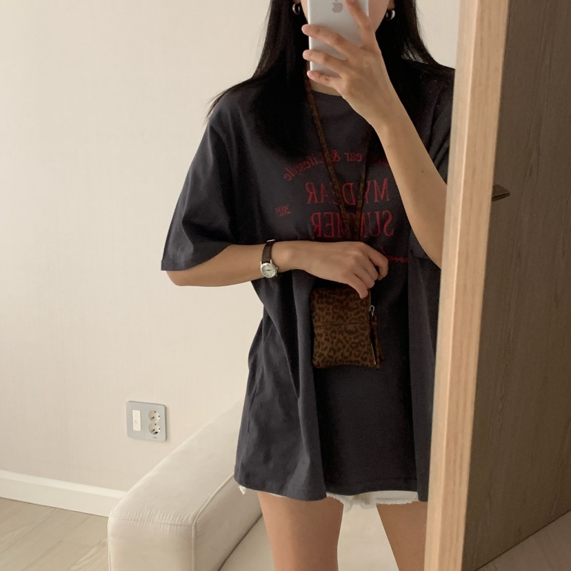 HELLO JINI韓國直郵㊣女士新品休閑時尚25春夏職業人氣T恤HELLO JINIT恤