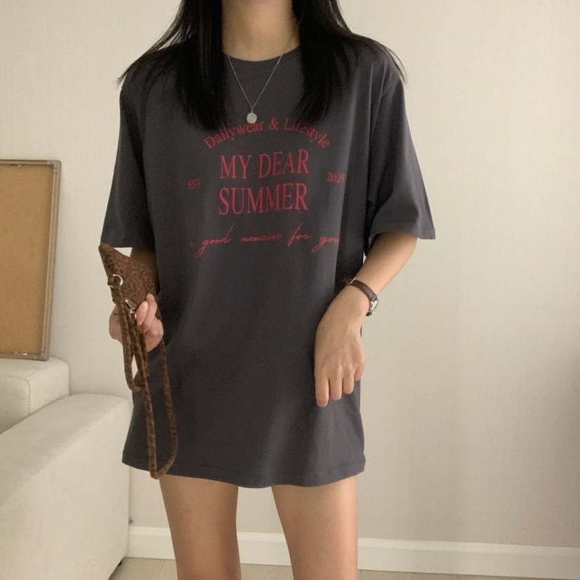 HELLO JINI韓國直郵㊣女士新品休閑時尚25春夏職業人氣T恤HELLO JINIT恤
