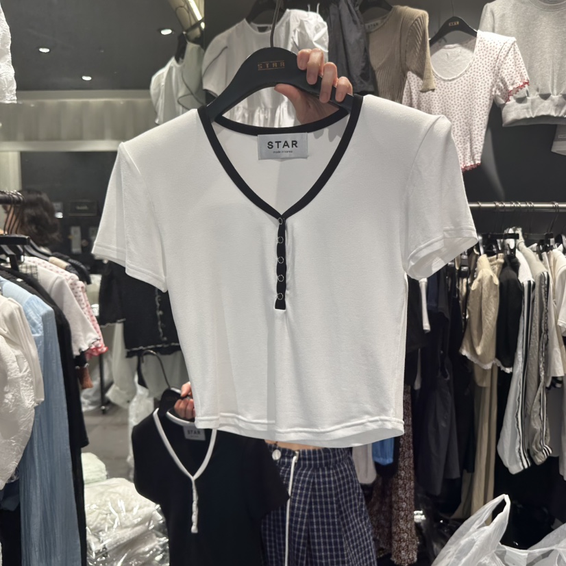 STAR-L東大門㊣直郵女裝新品熱賣25春夏人氣時尚職業推薦T恤STAR-LT恤