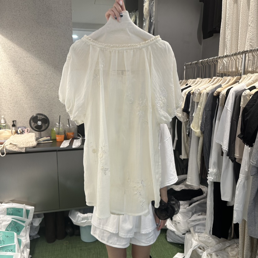 AMOEBA東大門㊣實拍女裝新款熱賣25春夏真品職業襯衫蕾絲衫AMOEBA襯衫/蕾絲衫