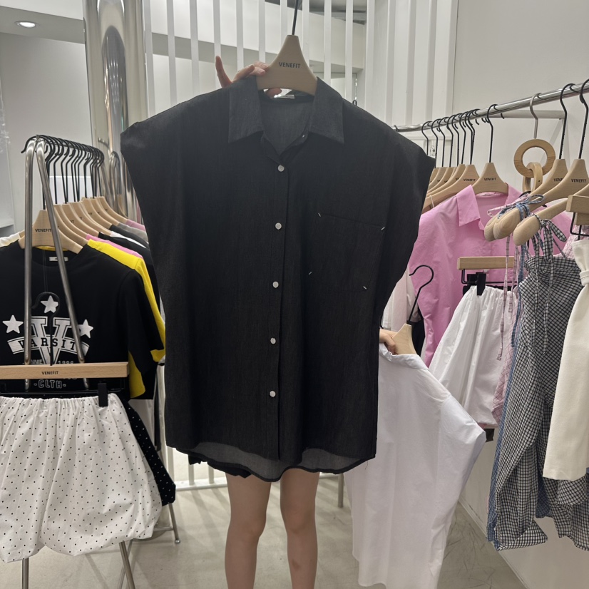 VENEFIT東大門㊣實拍女裝新品推薦時尚真品職業25春夏襯衫蕾絲衫VENEFIT/JENNIE襯衫/蕾絲衫圖色4