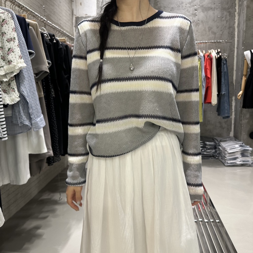 JUNI韓國代購㊣女士新品人氣25春夏職業推薦熱賣時尚針織衫my juni針織衫圖色4