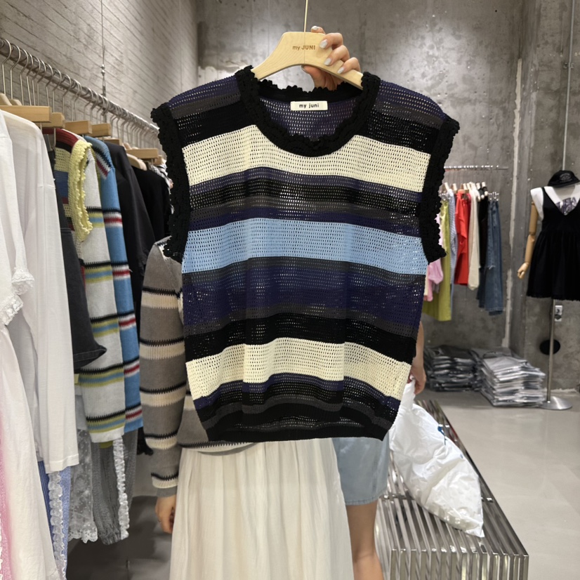 JUNI東大門㊣代購女裝新品時尚推薦人氣真品休閑職業吊帶背心my juni吊帶/背心圖色2