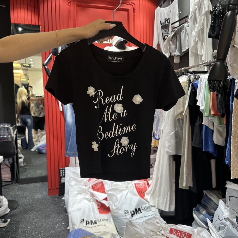 RARE CLOSET韓國代購㊣女裝新款熱賣25春夏真品休閑職業T恤RARE CLOSETT恤圖色2