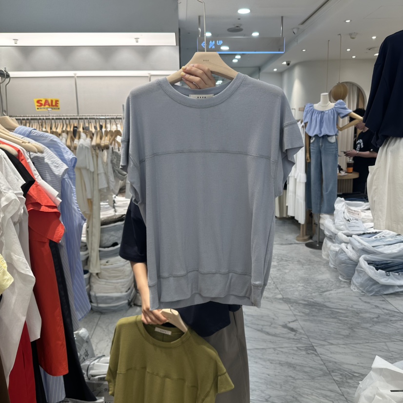 REVE-L東大門㊣實拍女士新品職業人氣真品時尚熱賣25春夏T恤REVE-LT恤圖色3