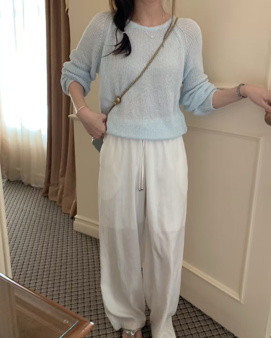 PYT-ot東大門㊣直郵女裝新品職業休閑時尚真品25春夏針織衫pretty young thing針織衫