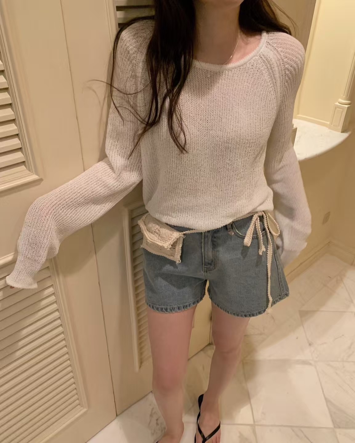 PYT-ot東大門㊣直郵女裝新品職業休閑時尚真品25春夏針織衫pretty young thing針織衫圖色1