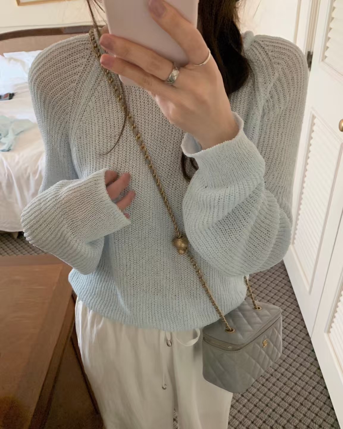 PYT-ot東大門㊣直郵女裝新品職業休閑時尚真品25春夏針織衫pretty young thing針織衫圖色3