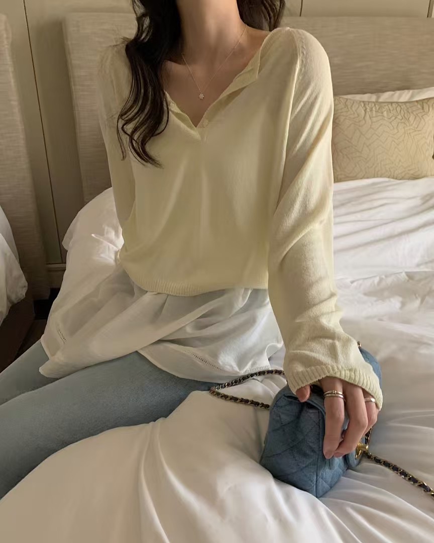 PYT-ot東大門㊣代購女士新款真品熱賣25春夏時尚職業針織衫pretty young thing針織衫圖色2