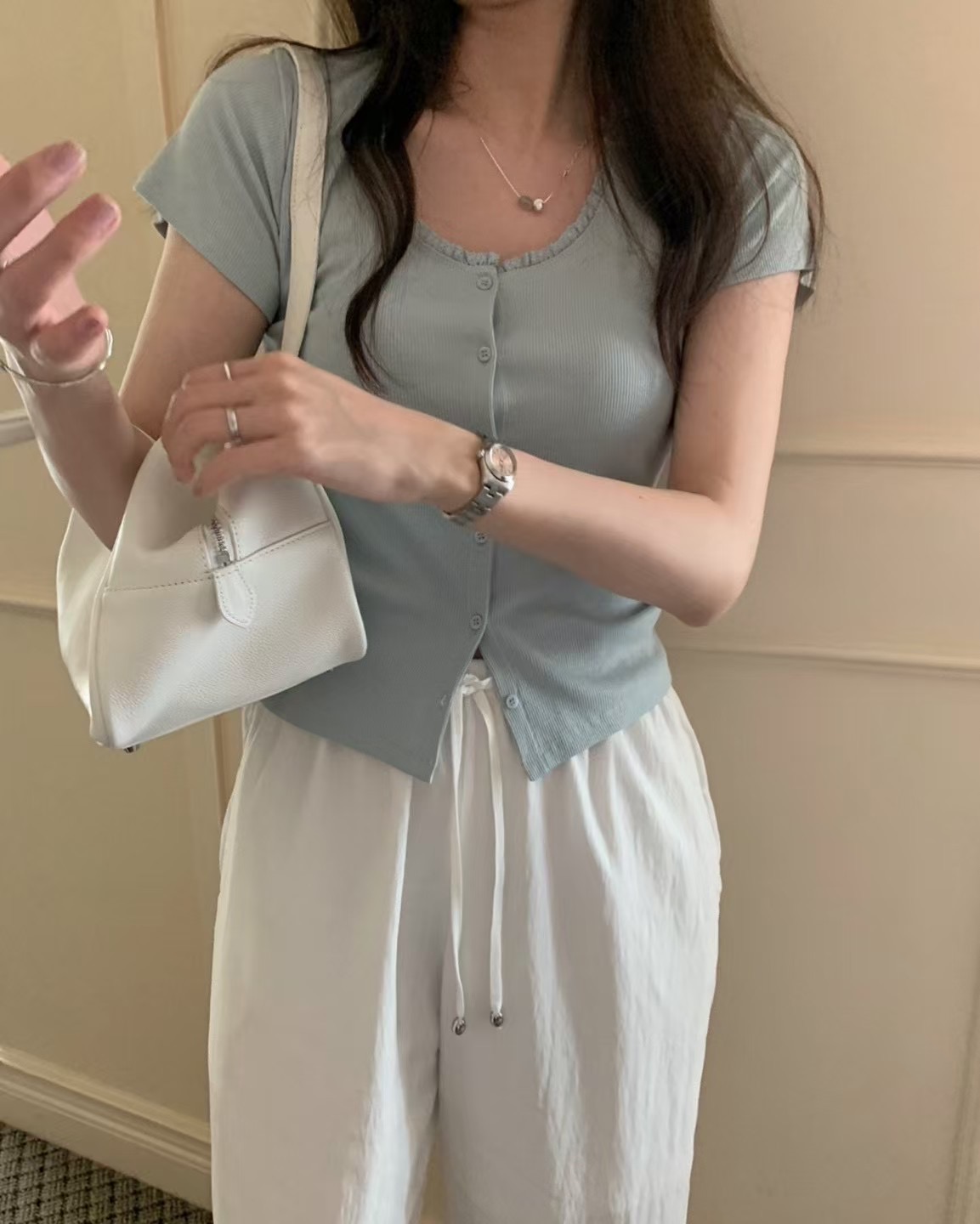 PYT-ot東大門㊣代購女裝新款職業人氣時尚25春夏熱賣針織衫pretty young thing針織衫圖色3
