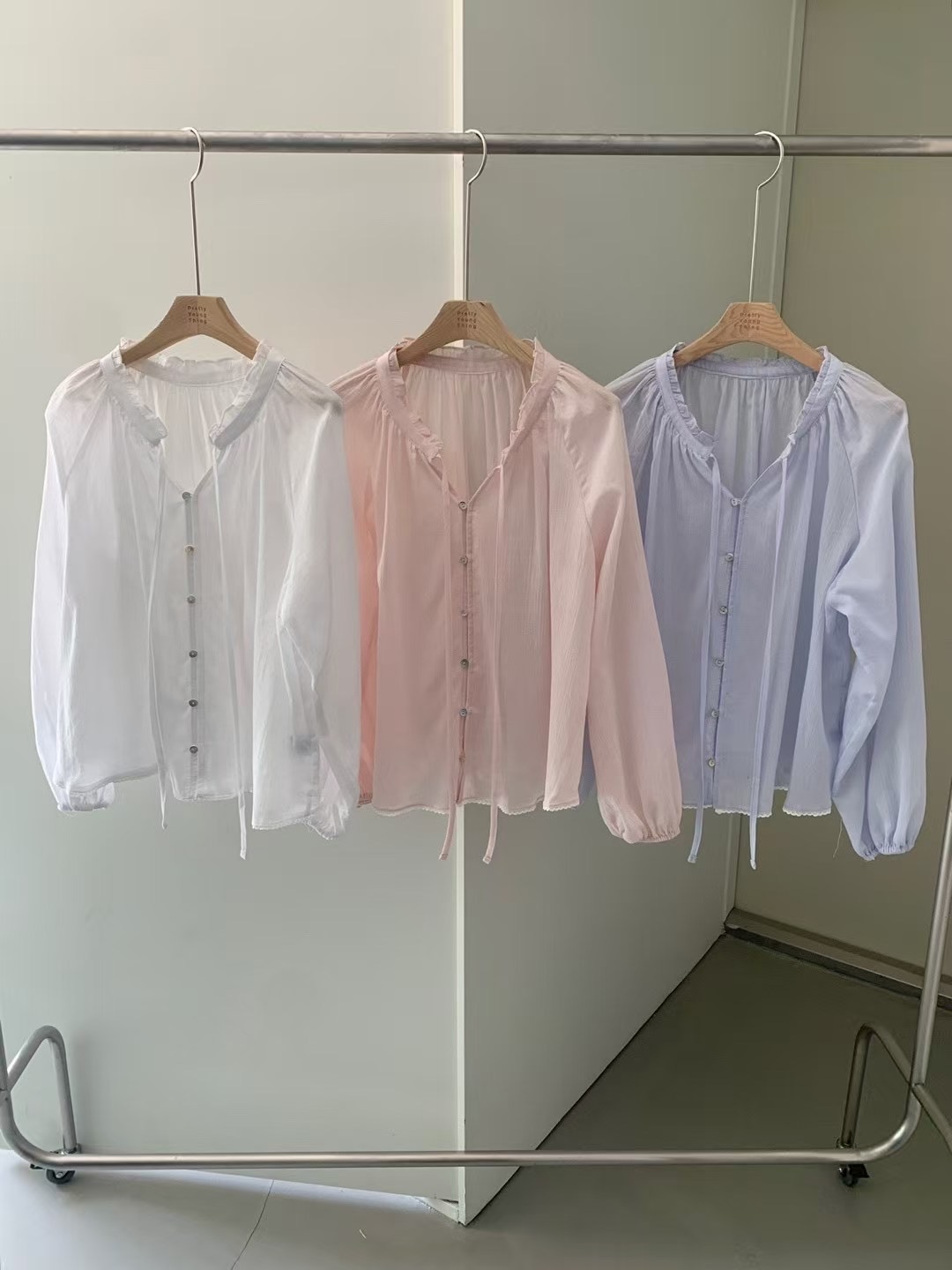 PYT-ot東大門㊣直郵女士新款休閑職業人氣熱賣推薦襯衫蕾絲衫pretty young thing襯衫/蕾絲衫