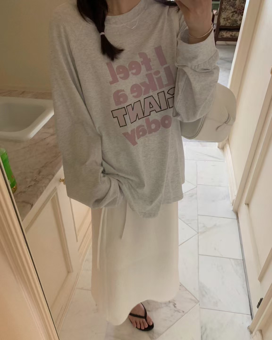 PYT-ot東大門㊣實拍女裝新品職業時尚25春夏休閑人氣長袖T恤pretty young thing長袖T恤圖色2