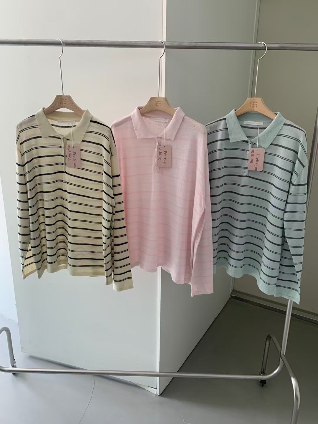 PYT-ot東大門㊣實拍女士新品熱賣時尚休閑職業25春夏針織衫pretty young thing針織衫