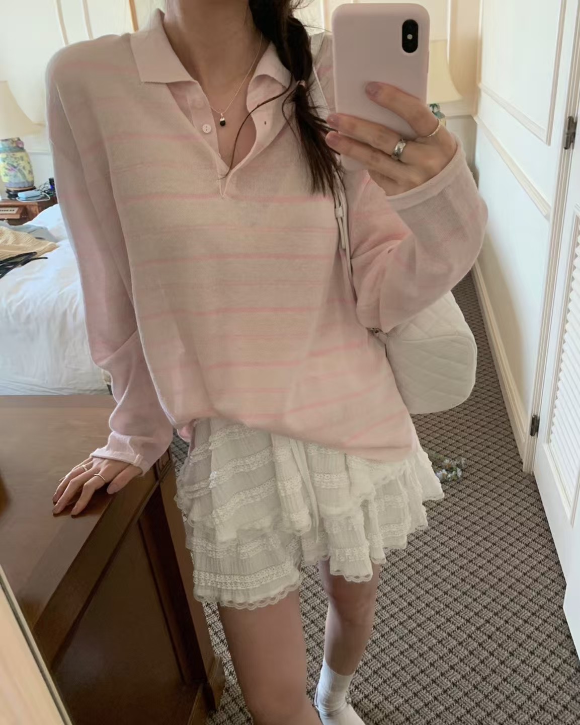 PYT-ot東大門㊣實拍女士新品熱賣時尚休閑職業25春夏針織衫pretty young thing針織衫