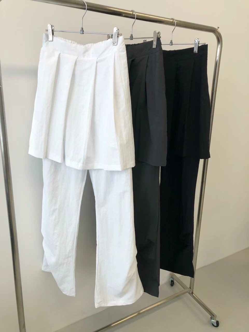 VIVID東大門㊣代購女士新款推薦時尚真品人氣職業休閑裙褲褶皺VIVID裙褲圖色3左三色