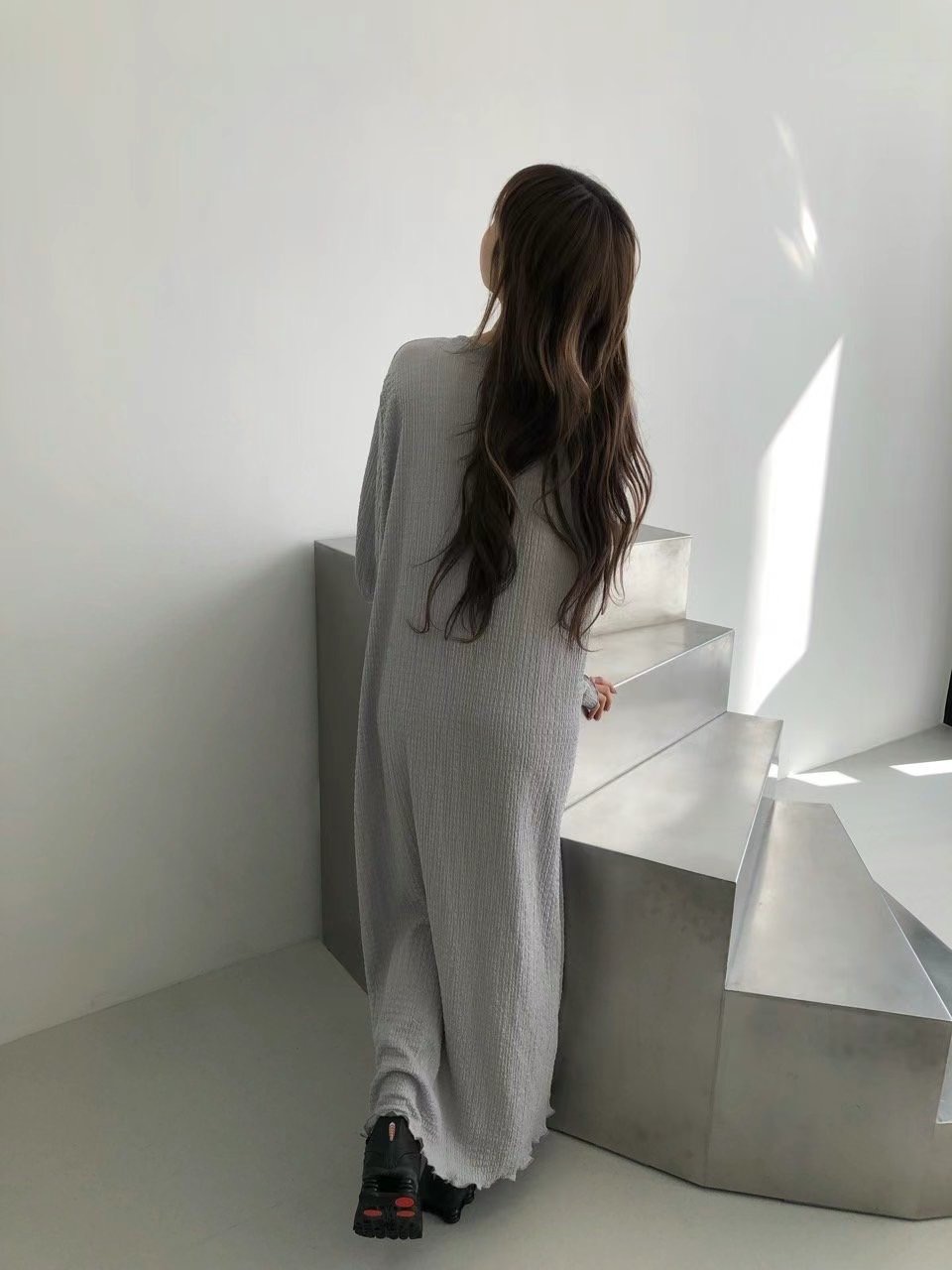 VIVID東大門㊣代購女裝新品時尚職業25春夏推薦真品連衣裙長款VIVID連衣裙