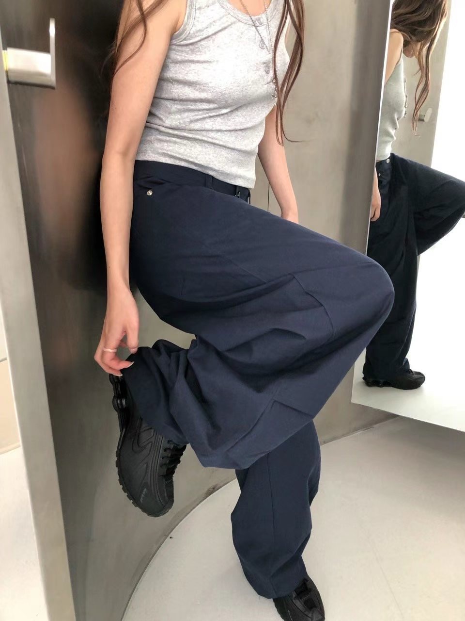 VIVID韓國代購㊣女裝新款熱賣人氣25春夏職業時尚推薦休閑褲VIVID休閑褲