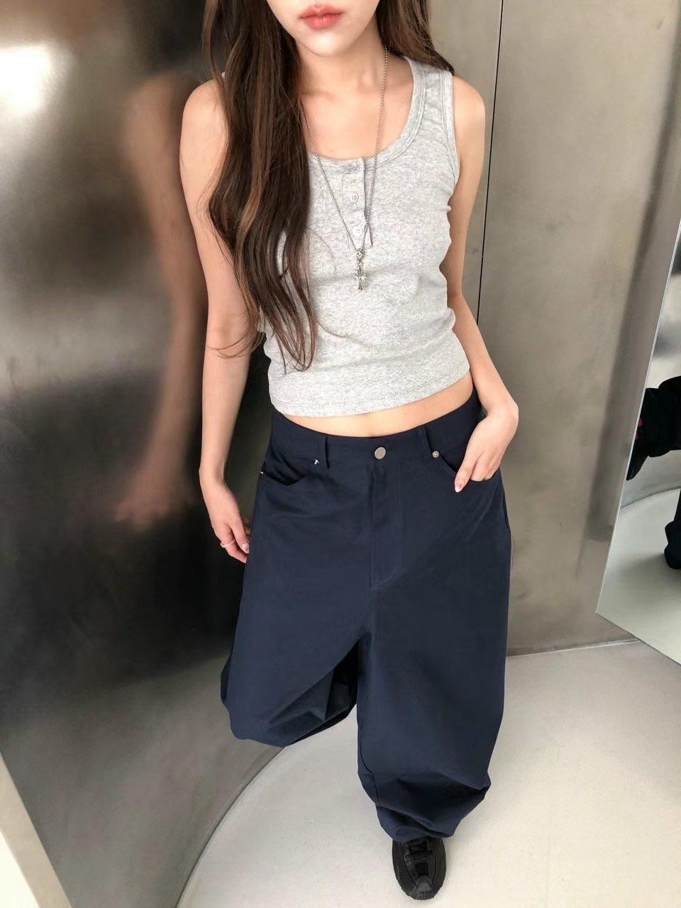 VIVID韓國代購㊣女裝新款熱賣人氣25春夏職業時尚推薦休閑褲VIVID休閑褲