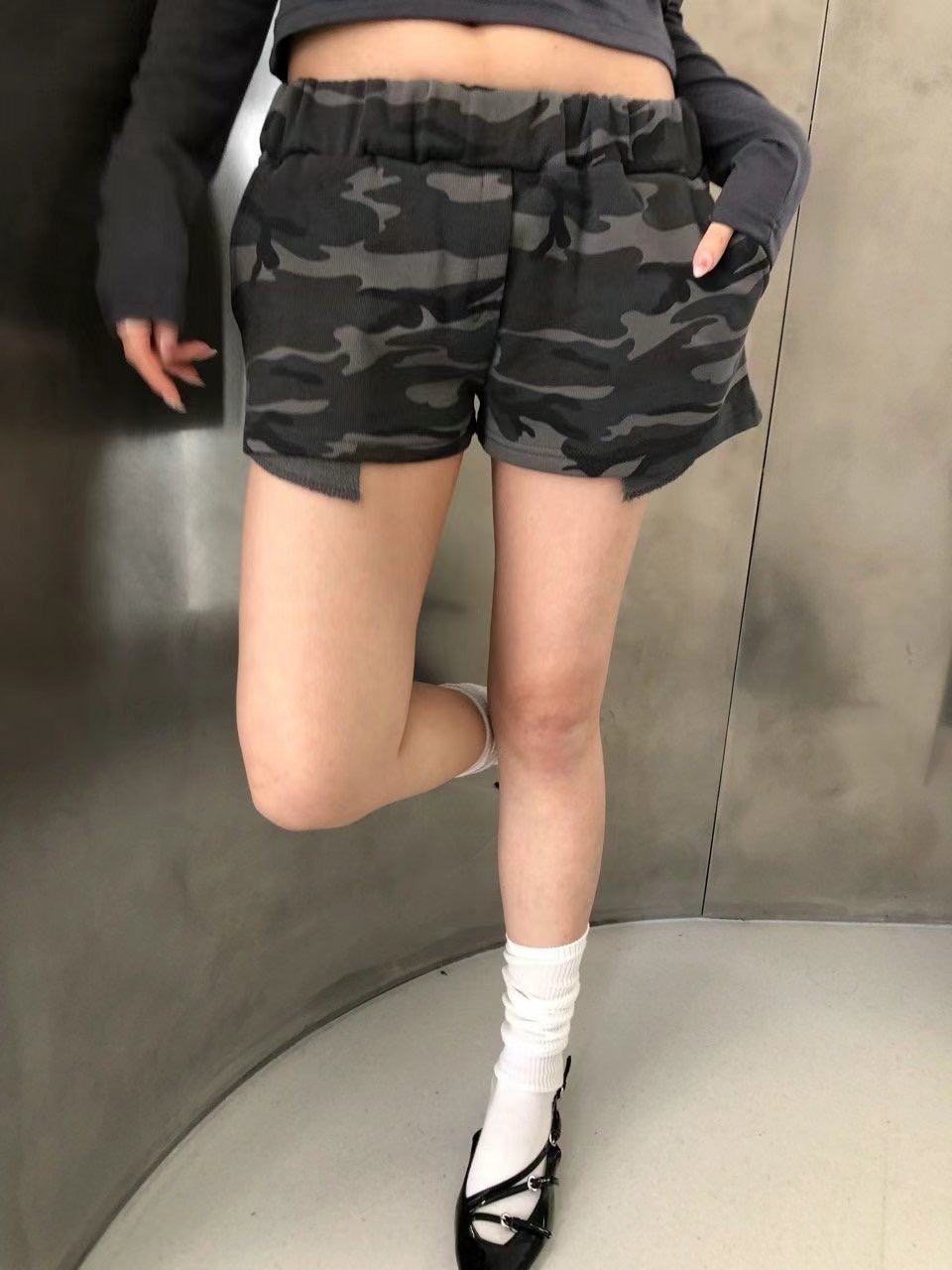 VIVID東大門㊣直郵女裝新品25春夏休閑職業真品人氣時尚短褲VIVID短褲