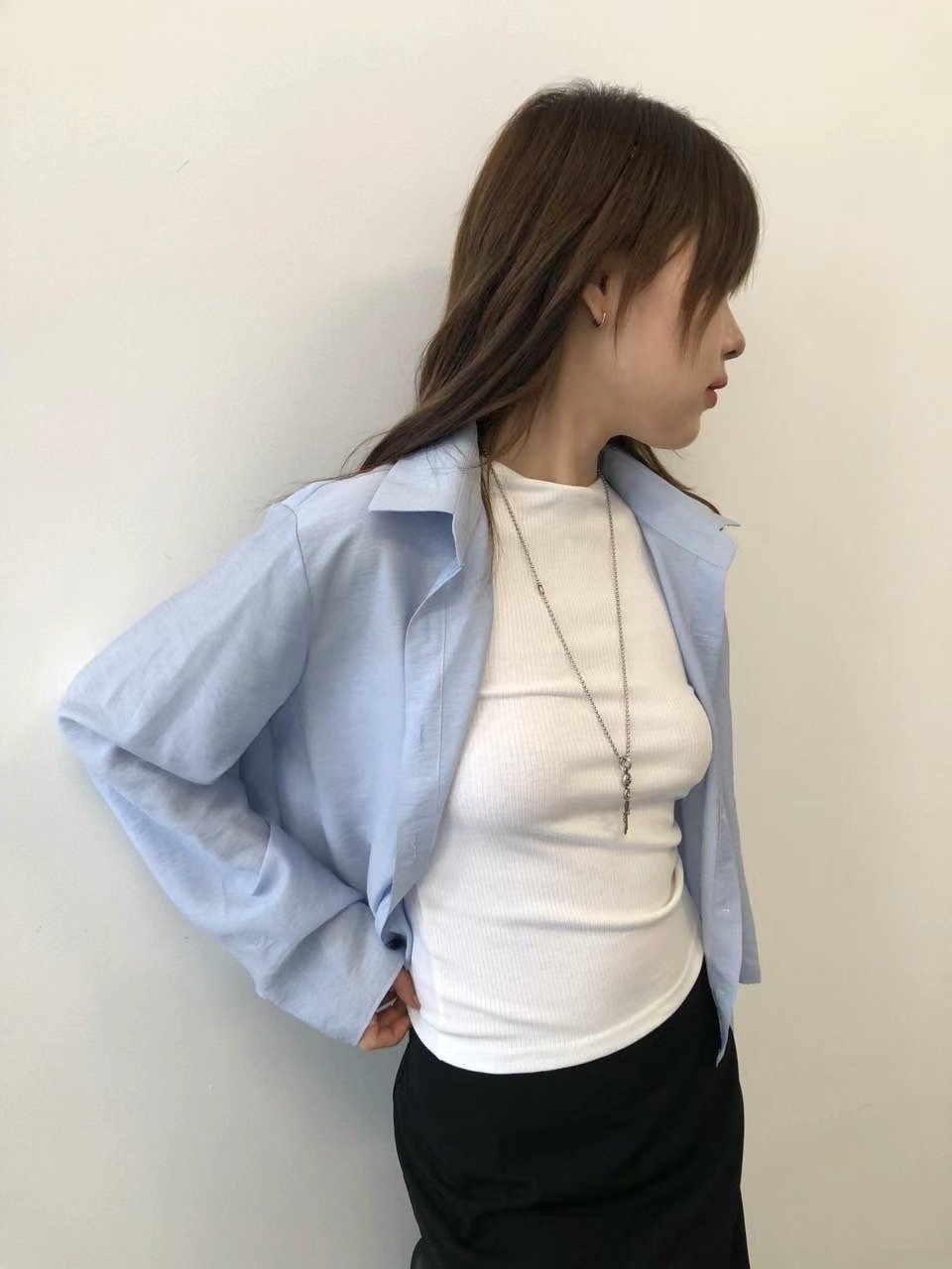 VIVID韓國直郵㊣女裝新款休閑真品人氣推薦25春夏襯衫蕾絲衫VIVID襯衫/蕾絲衫