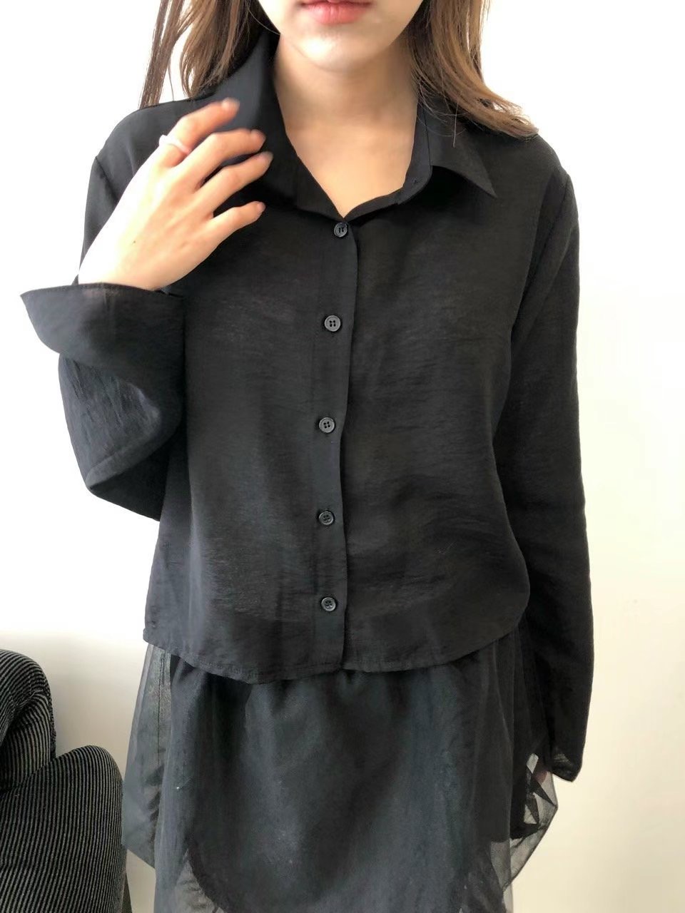 VIVID韓國直郵㊣女裝新款休閑真品人氣推薦25春夏襯衫蕾絲衫VIVID襯衫/蕾絲衫圖色4
