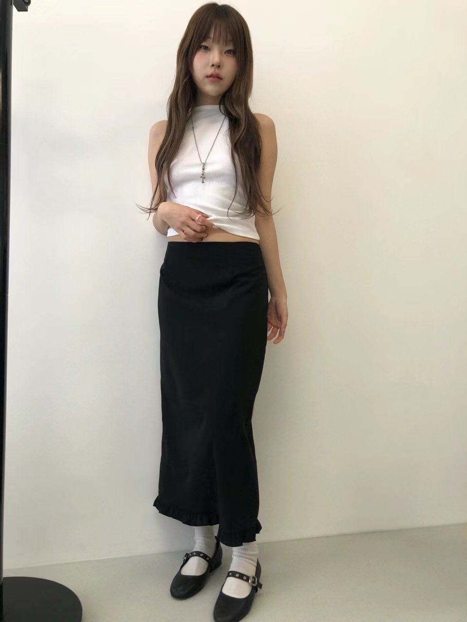 VIVID東大門㊣代購女裝新款時尚人氣休閑職業25春夏真品長裙VIVID長裙