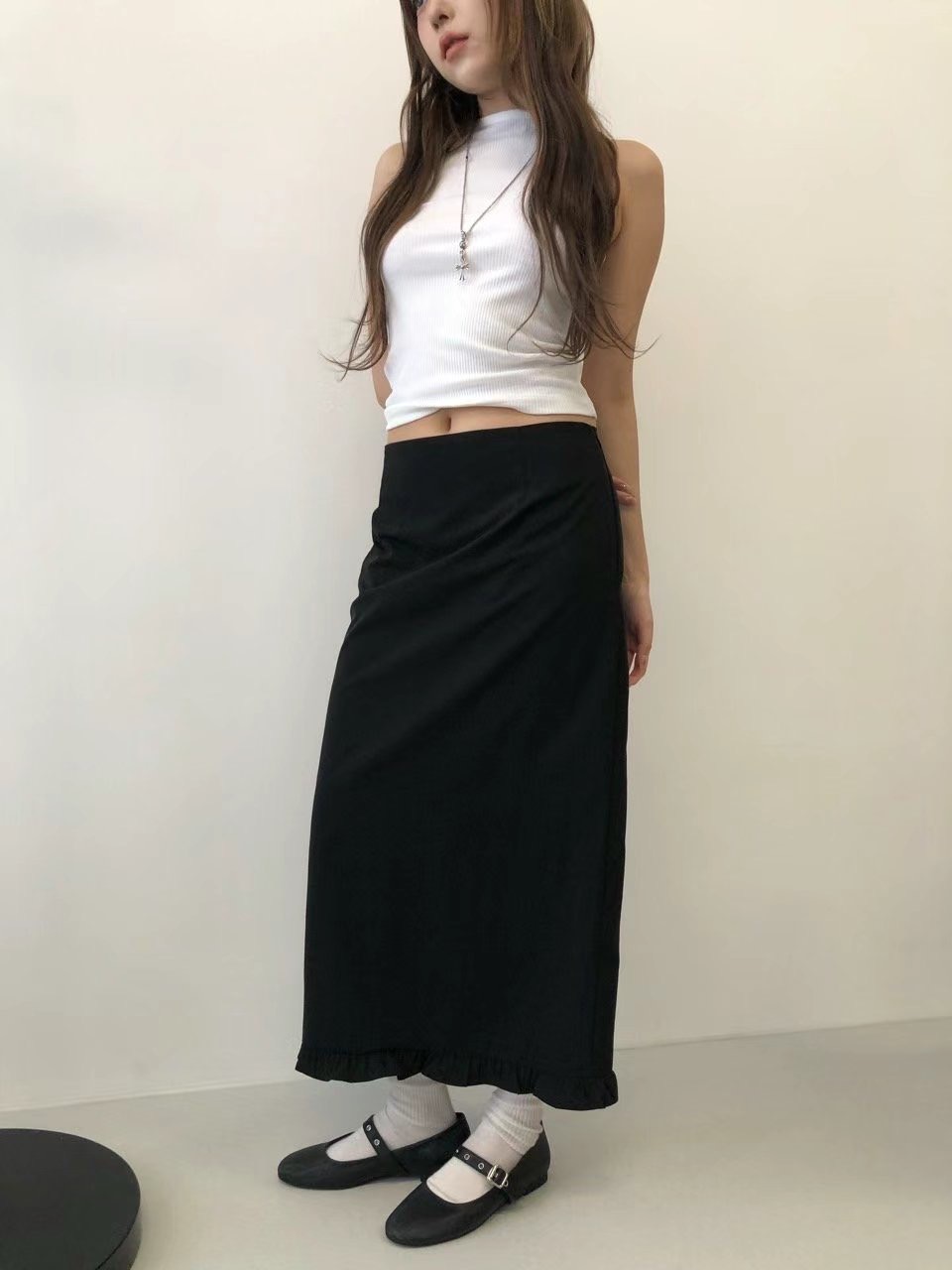 VIVID東大門㊣代購女裝新款時尚人氣休閑職業25春夏真品長裙VIVID長裙
