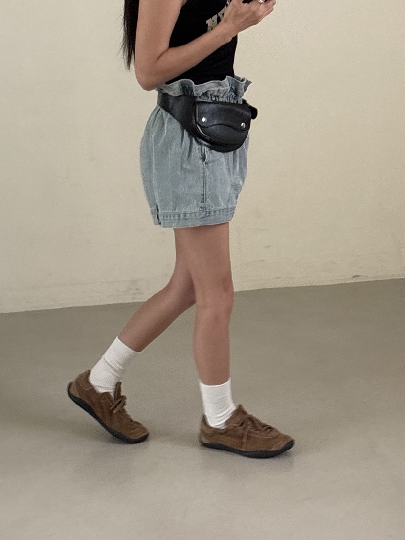 SUNDER MARKET東大門㊣代購女士新款休閑25春夏推薦短裙綁帶SUNDER MARKET短裙