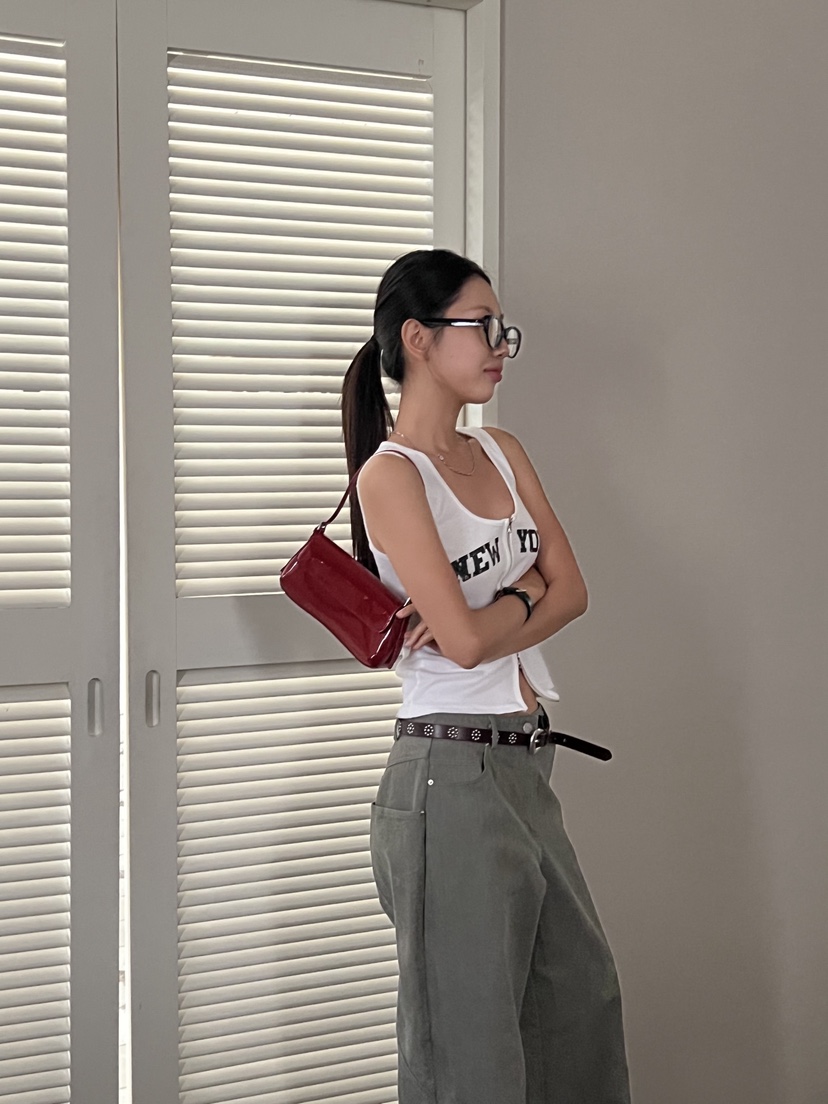 SUNDER MARKET東大門㊣直郵女裝新款熱賣職業吊帶背心拉鏈SUNDER MARKET吊帶/背心