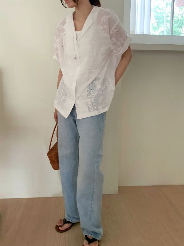 DOIT東大門㊣實拍女裝新品休閑真品推薦熱賣25春夏襯衫蕾絲衫DOIT襯衫/蕾絲衫