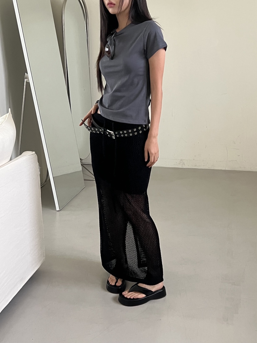 SUNDER MARKET東大門㊣實拍女裝新款職業25春夏熱賣真品T恤SUNDER MARKETT恤