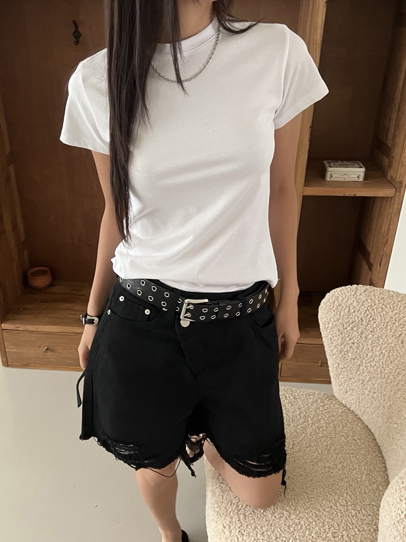 SUNDER MARKET東大門㊣實拍女裝新款職業25春夏熱賣真品T恤SUNDER MARKETT恤圖色3