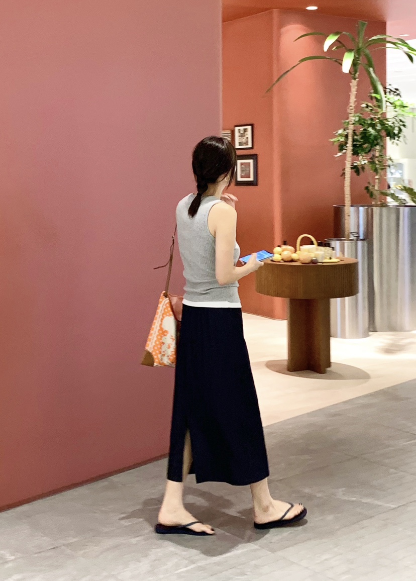 COURGETTE東大門㊣實拍女裝新品職業推薦25春夏真品熱賣長裙COURGETTE長裙