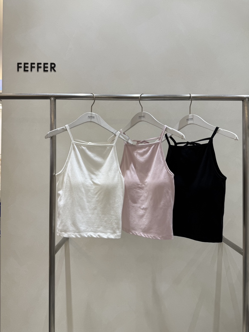FEFFER韓國代購㊣女士新款推薦休閑真品25春夏時尚吊帶背心FEFFER吊帶/背心