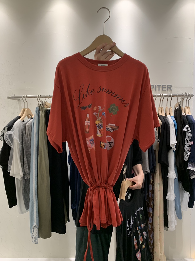 JUPITER韓國直郵㊣女裝新品真品熱賣職業休閑推薦時尚T恤喇叭JUPITERT恤圖色3