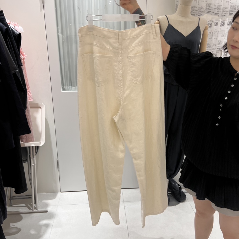 MONDAY TO SUNDAY東大門㊣實拍女裝新品熱賣休閑褲不含腰帶亞麻MONDAY TO SUNDAY休閑褲