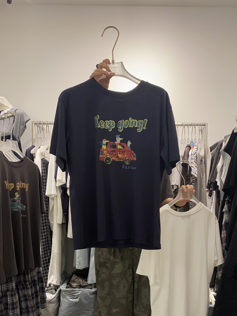 LOOKK東大門㊣直郵女士新品時尚人氣25春夏休閑真品推薦T恤LOOKKT恤圖色2