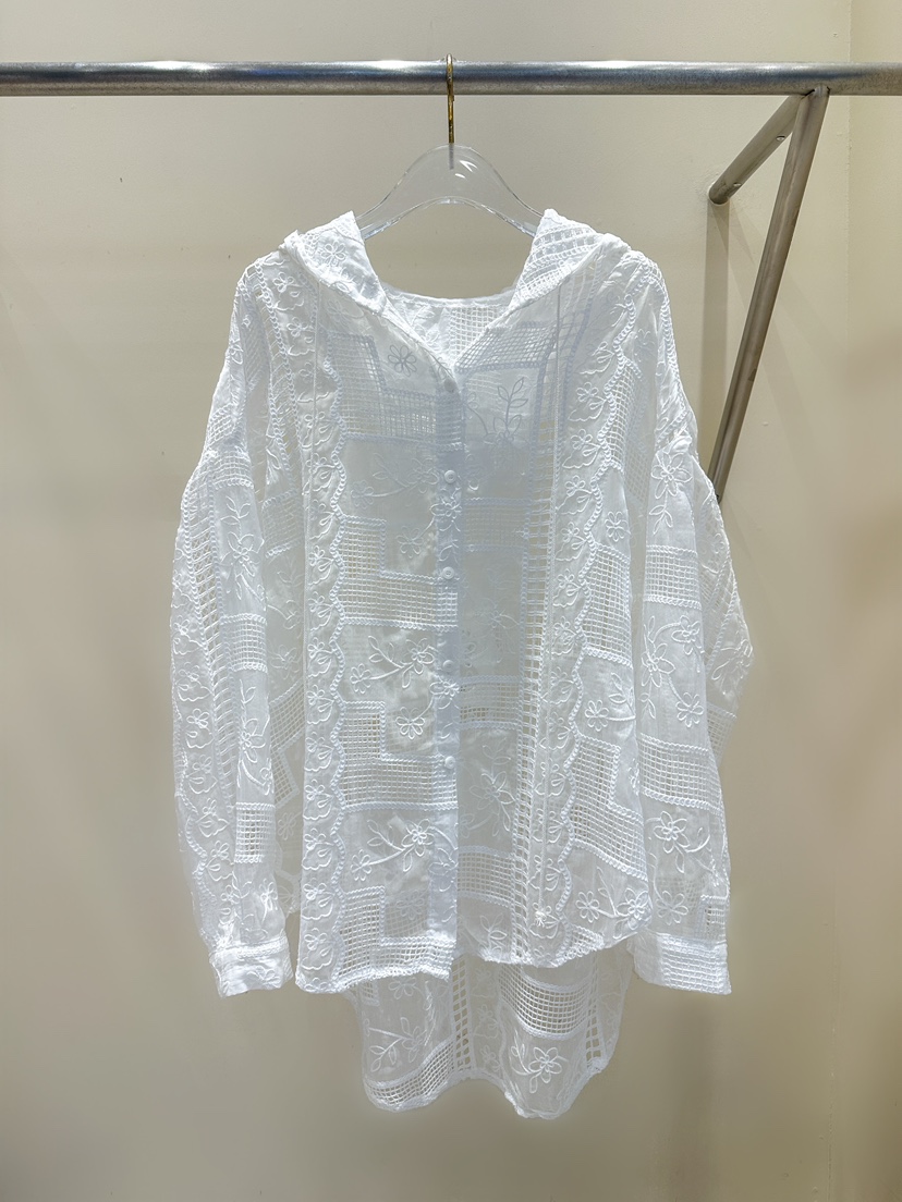 81 MARKET-L韓國代購㊣女裝新品職業人氣襯衫蕾絲衫兜帽蕾絲81 MARKET-L襯衫/蕾絲衫圖色1