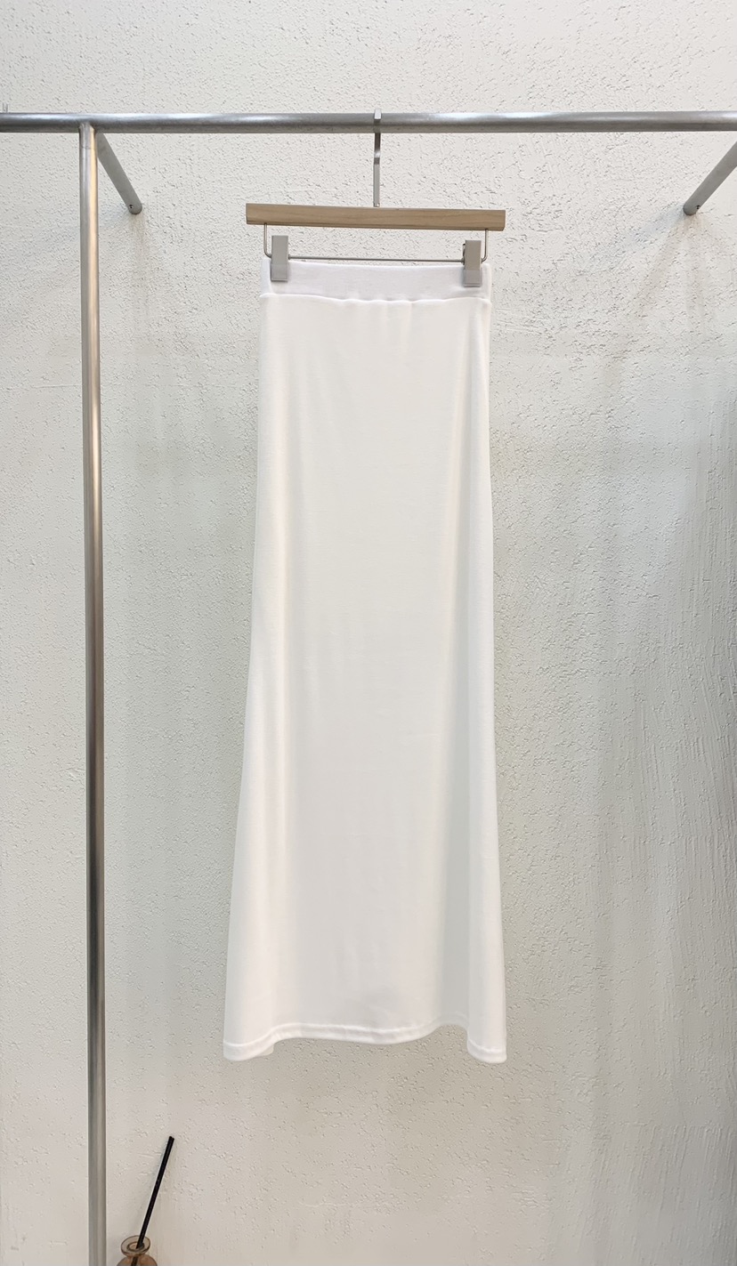 LIGHT AND SALT東大門㊣直郵女士新款休閑25春夏長裙奶油色LIGHT AND SALT長裙