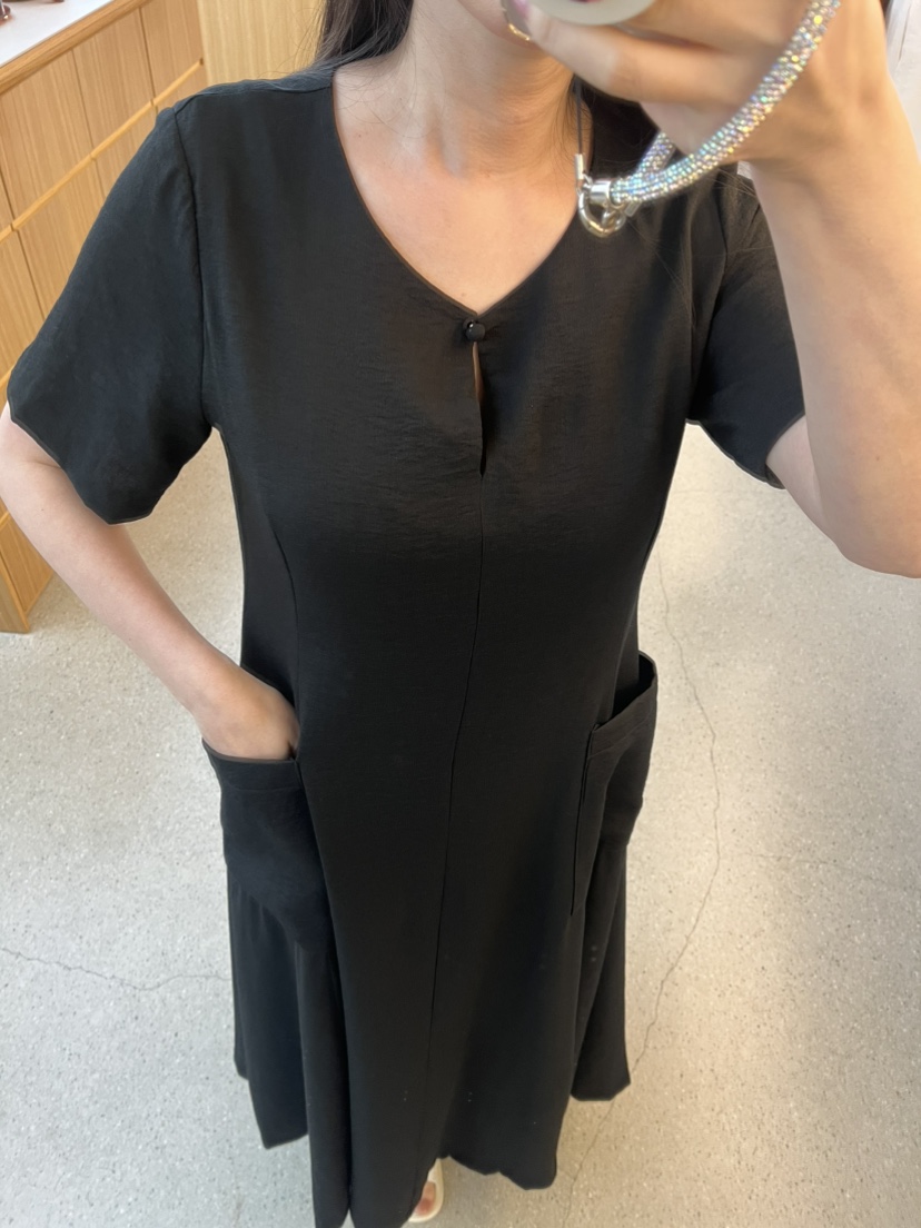 JUJU東大門㊣實拍女裝新款推薦人氣時尚25春夏真品連衣裙口袋JUJU連衣裙