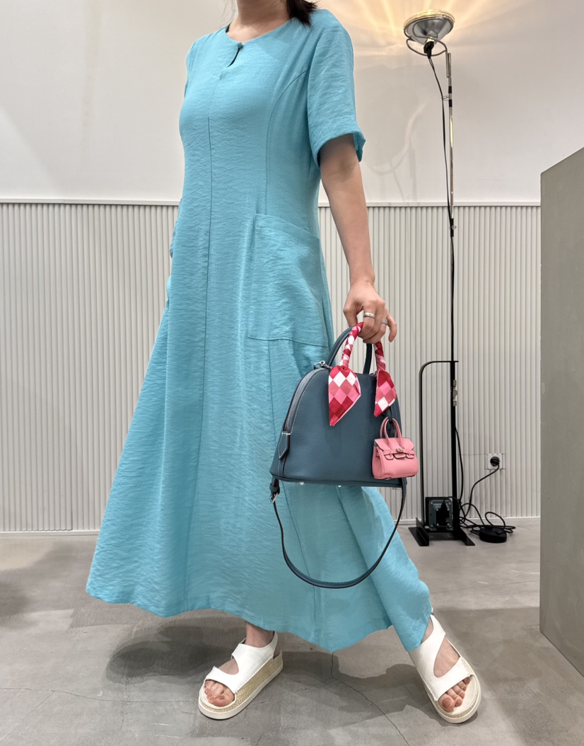 JUJU東大門㊣實拍女裝新款推薦人氣時尚25春夏真品連衣裙口袋JUJU連衣裙