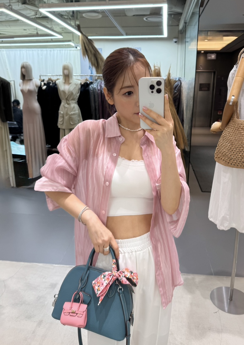 JUJU韓國代購㊣女士新品人氣時尚休閑職業25春夏襯衫蕾絲衫透明JUJU襯衫/蕾絲衫