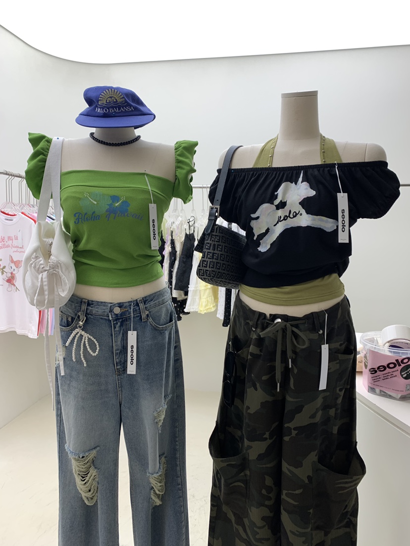 SEOLO東大門㊣實拍女士新款時尚真品休閑熱賣人氣職業25春夏T恤Seolo seoulT恤